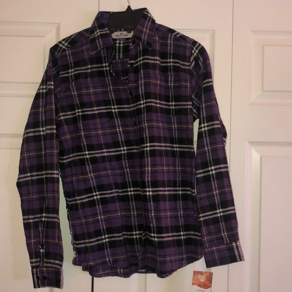 Purple and yellow flannel